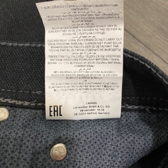 Brax Cooper Fancy Black Cotton Pants Size 40 - Picture 12 of 12